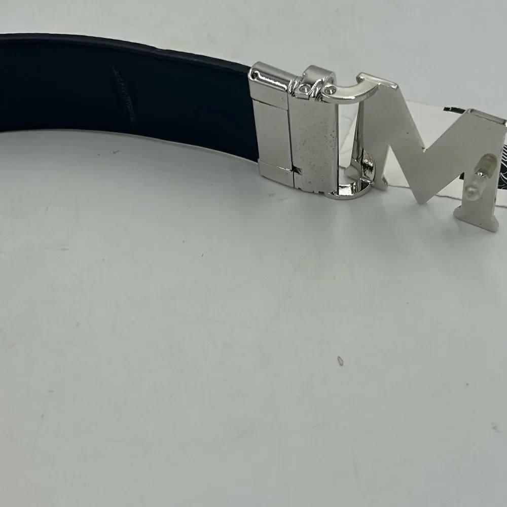 Men’s MCM monogram, red leather reversible belt size 50 can be made smaller